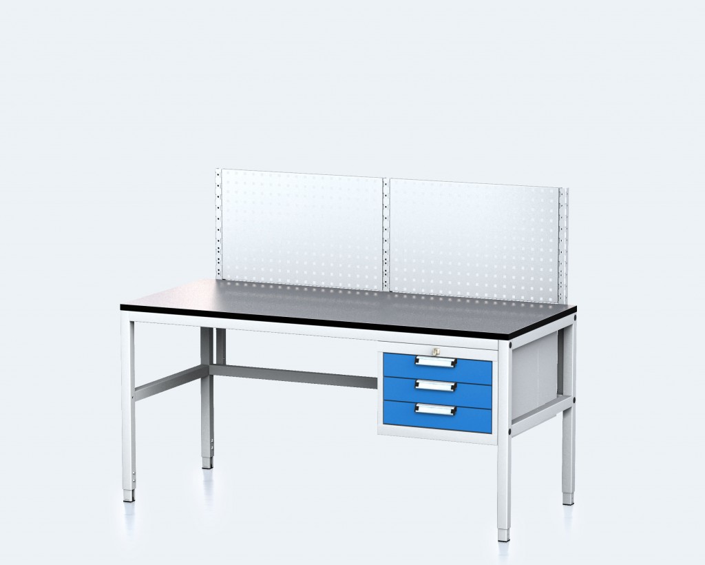 ALGERS Werkbank - 1220 - 1460 x 1600 x 700 - container - perfo